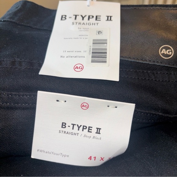 AG B-Type II Black Jeans 41x34 NWT $198 - Picture 5 of 11